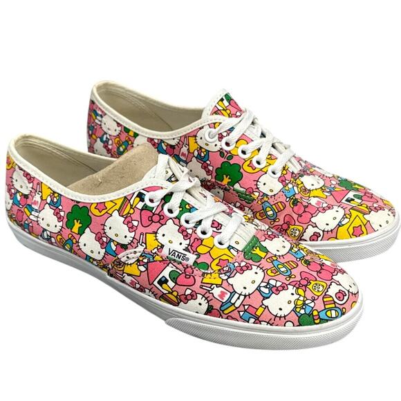 Vans Pink Hello Kitty Lace Up Skateboard Sneaker Unisex Women 8 / Men 6.5 - Picture 1 of 8